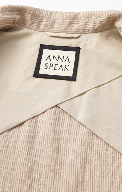 ANNASPEAK pearl gloss texture suit drawstring shorts-GRANS.