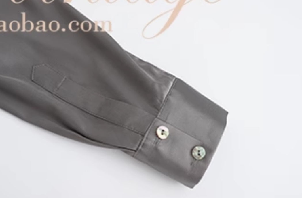 Le Palais Vintage Elegant Grey High Waist Short Skirt-LAAL.