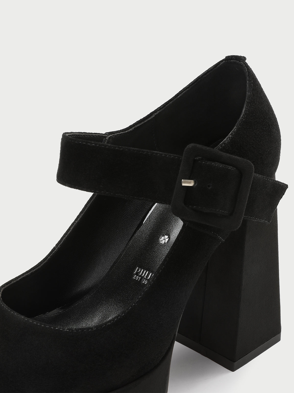 Pjjuu Platform High Block Heel black Mary Janes  - CLONE