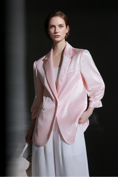PIAOIN light luxury mercerized acetate heavy industry suit -CAMILLA