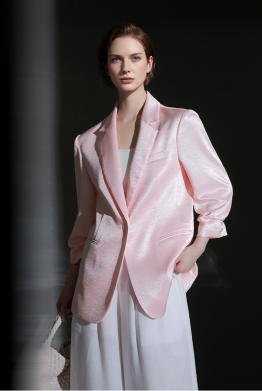 PIAOIN light luxury mercerized acetate heavy industry suit -CAMILLA