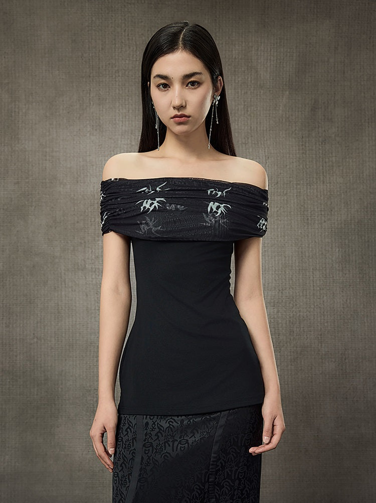 HECO Summer Sleeveless Ruched Bardot Top - LEARN.