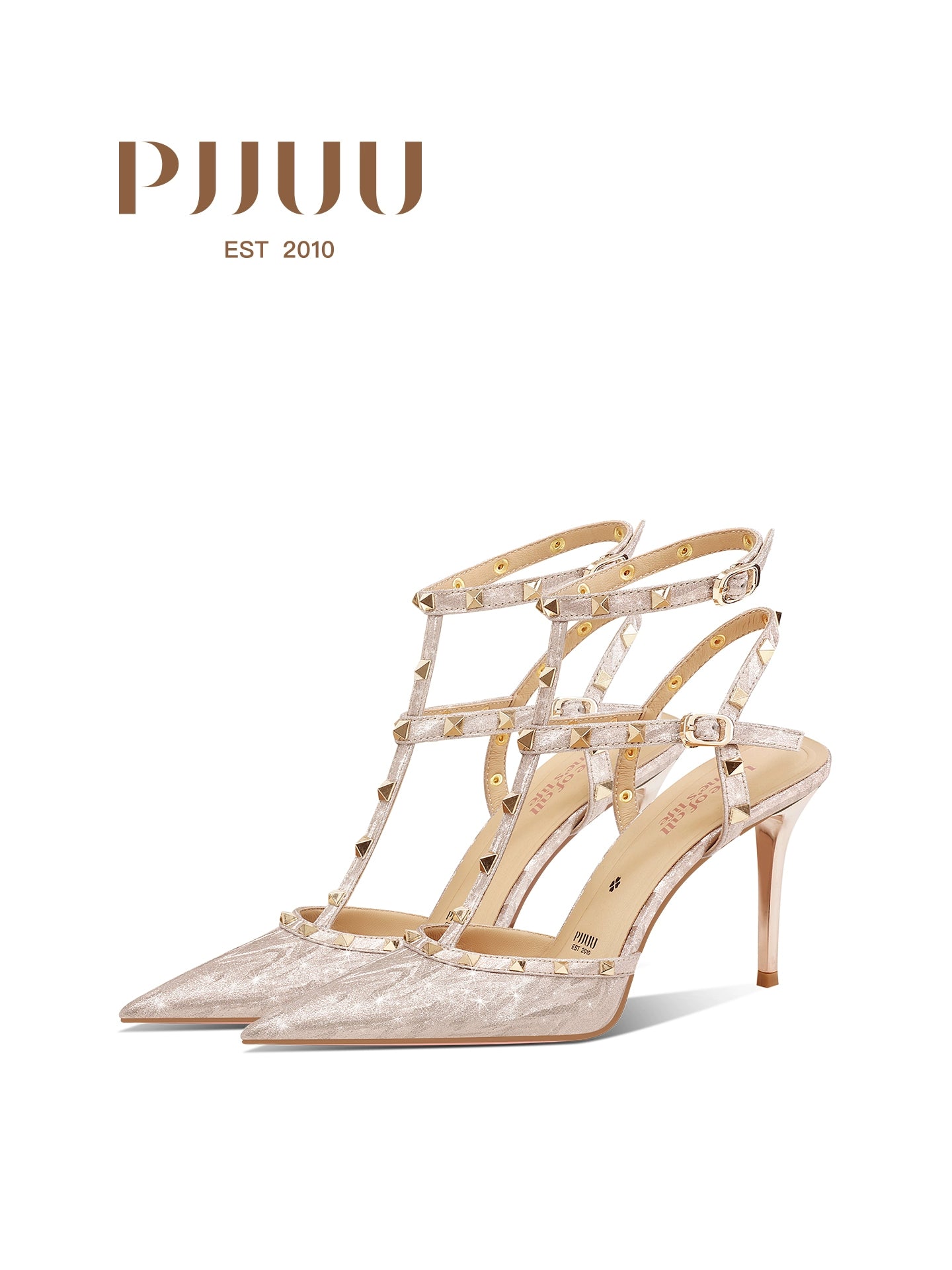 PJJUU champagne women's stiletto heels  - LOTAE.