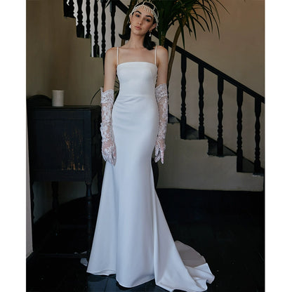 GOUDIN bridal dressing gown suspender long light luxury evening dress-LIX.