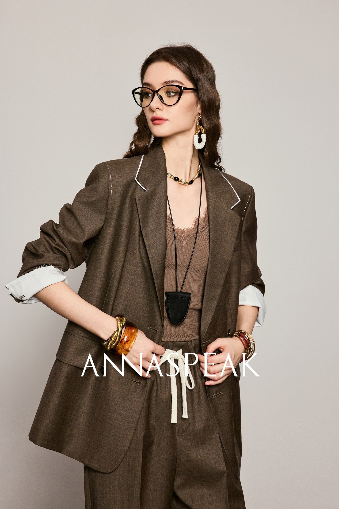 ANNASPEAK  Lace Versatile V-Neck Sling Vest-LAXS.