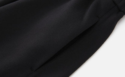 ZHUCHONGYUN Winter Black Loose Straight Cotton Trousers--EMIYA.