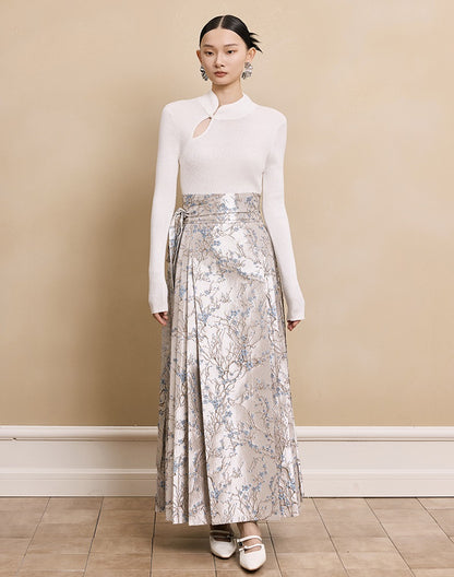 HECO Stand Collar red black white apricot Slim Bottom top Spring - treat.