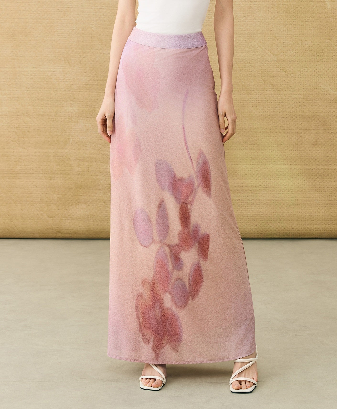 HECO Chinese gradient floral flowing temperament skirt - SWAED.