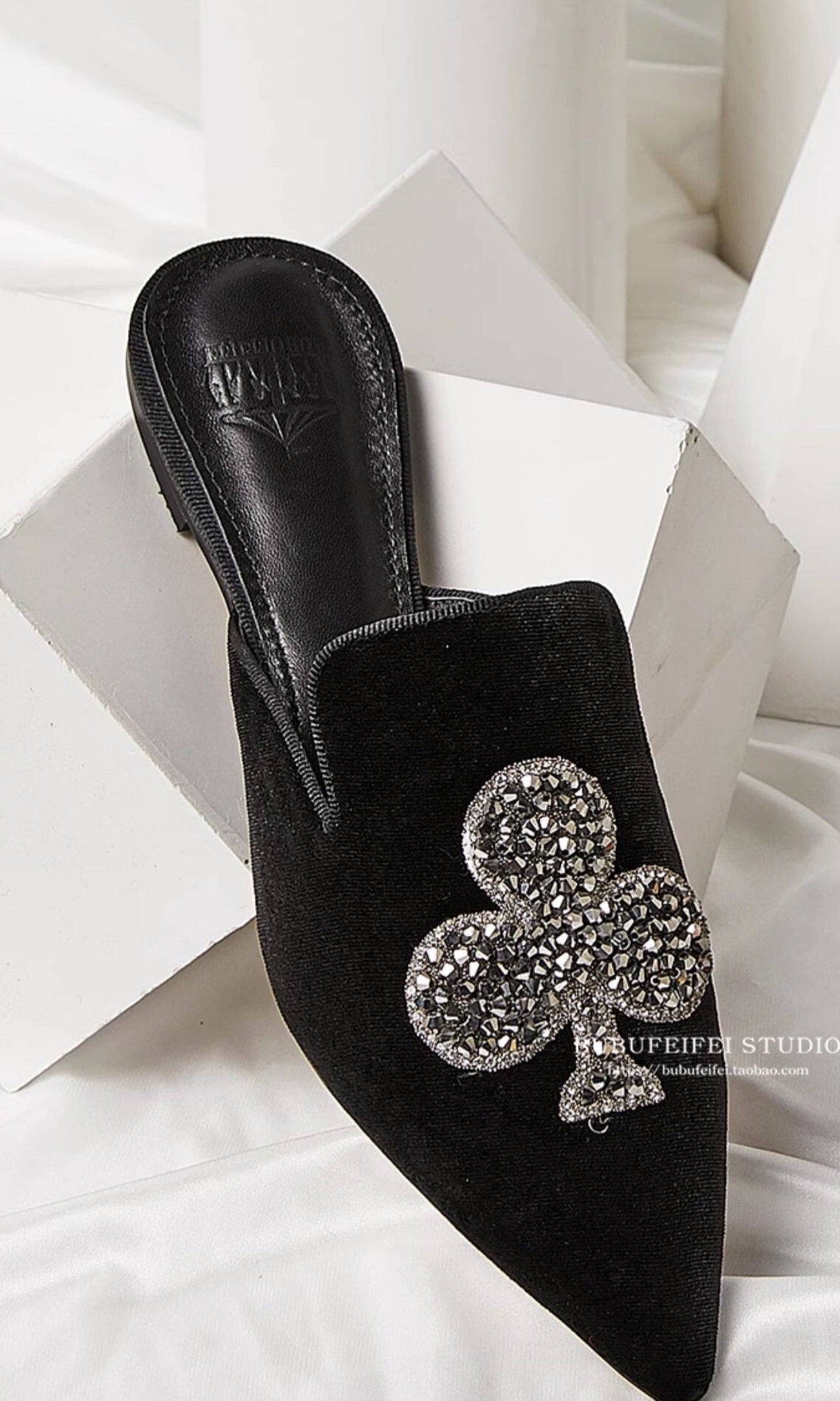 B-FEI sparkling rhinestone slip-on pointed toe women's shoes- HANNAH.