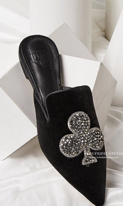 B-FEI sparkling rhinestone slip-on pointed toe women's shoes- HANNAH.