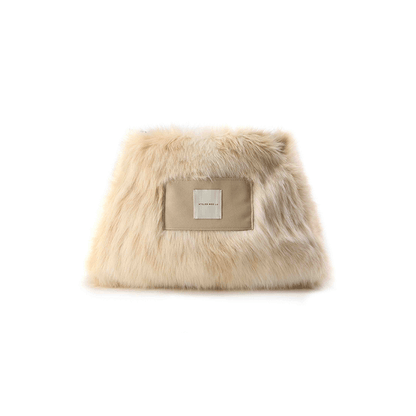 ATELIER MISS LU faux fur geometric trapezoidal Wristbag - MAURICE.