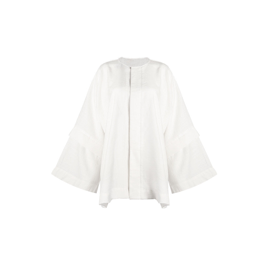 TUYUE one-piece cut round neck long sleeve Chinese coat shirt- ANDREW.
