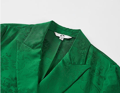 COMME MOI Lv Yan Designer Spring Women's Double-Breasted Suit &Suspender - AUTUMN.