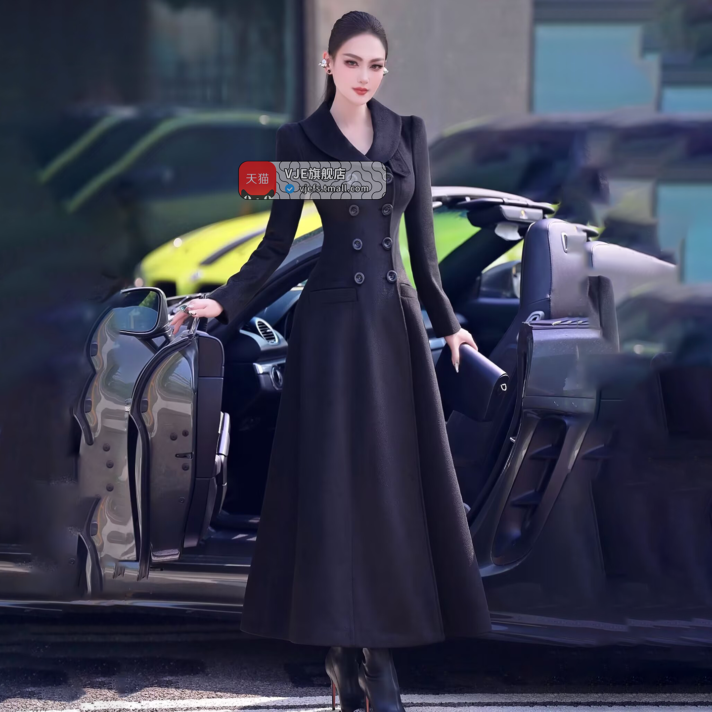 VJE  Warm Woolen Double-breasted Thickened Coat-JONG.