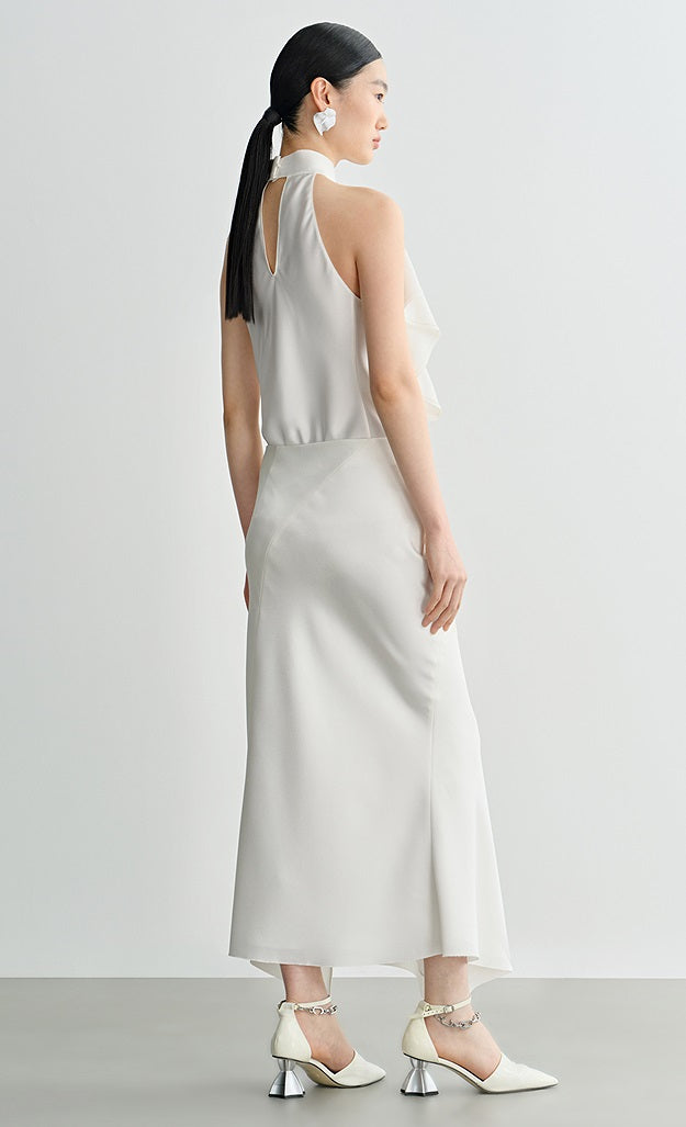 COMME MOI Lv Yan designer summer women's three-dimensional embroidered fishtail skirt - JESUS.