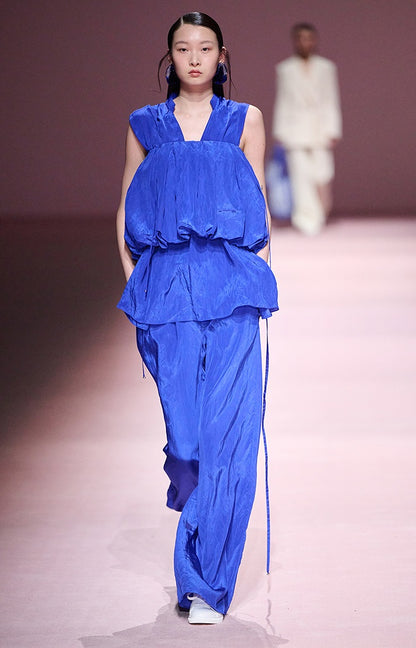 COMME MOI women's high-waisted wide-leg pants-THADUS.