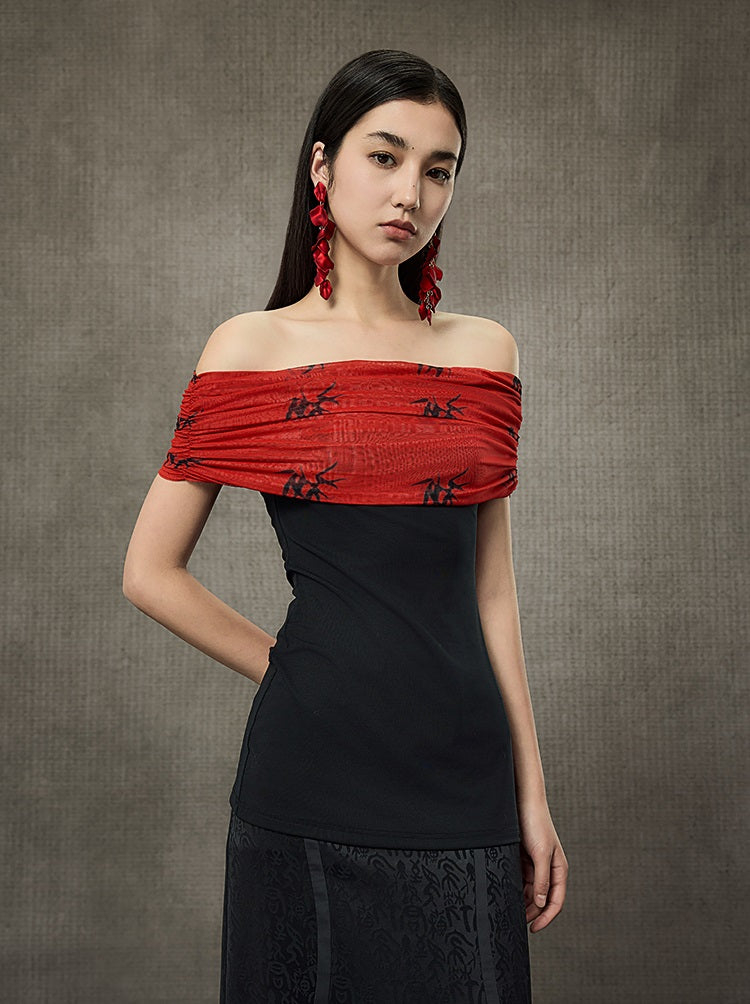HECO Summer Sleeveless Ruched Bardot Top - LEARN.