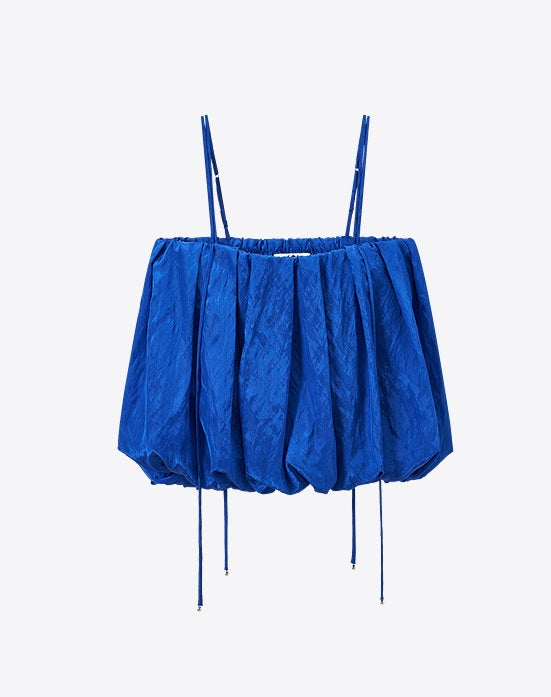COMME MOI  summer women's bubble short top- ANDREW.