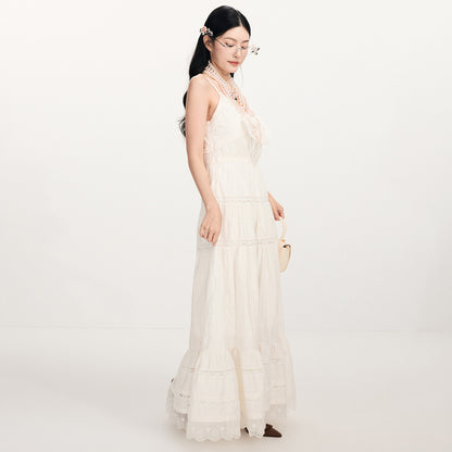 FAME Madeira Embroidered Camisole Maxi Sleeveless Dress - BRYNN.