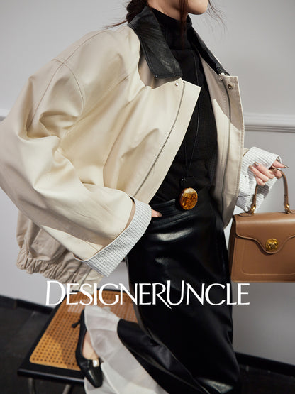 DGU Beige jacket light luxury design sense retro trend niche casual top - TSWR.