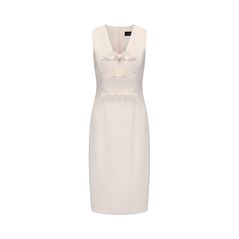 ATELIER MISS LU Ribbon Receiver Waist Sleeveless Dress - CRAIG.