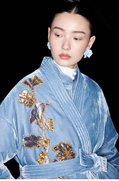 M essential Mackay designer cut-and-appliqué folded puffer jacket - rain.