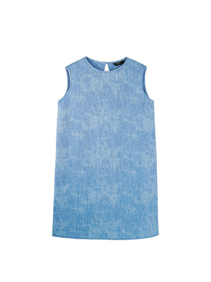 HECO Chinese women's summer  diamond blended linen vest dress - SWET.