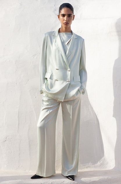 COMME MOI Commuter Double-Breasted Straight Suit - RABBAI.