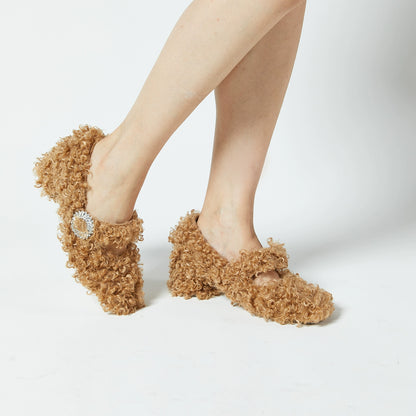 B-FEI Plush Women's Single Shoes-HIMA.