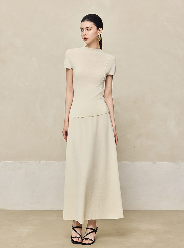 HECO Pit Strip Half-high Neck Short Sleeve T-Shirt - FLY.