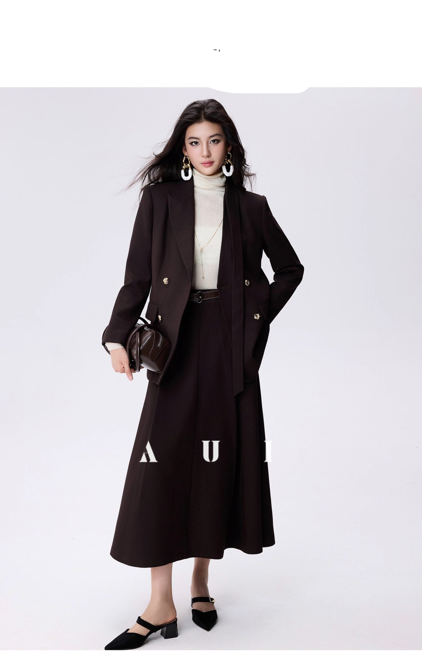 AUI  Blazer Women's New A-Line Skirt Bottom Top Three-Piece Set - Ji-Ho.