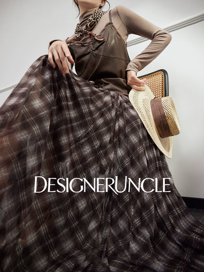 DGU "Wind Hidden Woman" maroon suspender layered slimming layered top - LAYE.