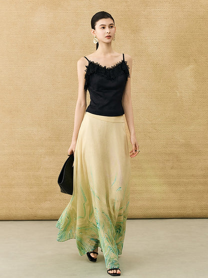 HECO Chinese High-end Acetate Lace Splicing Camisole - ZEPH.