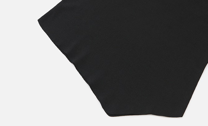 ZHUCHONGYUN black mesh short sleeves assymetrical hemline top-GRANT.