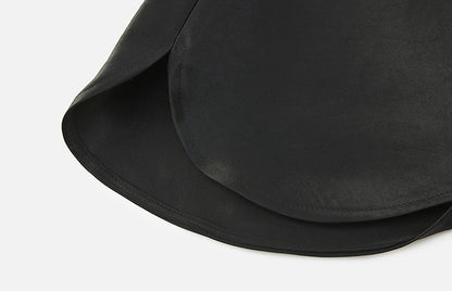 ZHUCHONGYUN black half sleeved crew neck top-CUB.