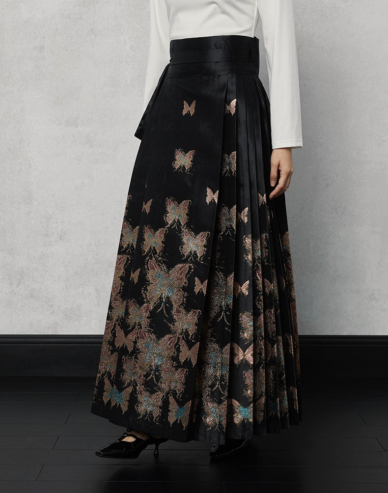 HECO  Butterfly Hanfu High Waisted Long Skirt - rain.