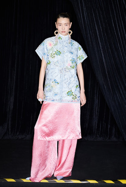 M essential Ma Kay designer Jiyi embroidery silk hand-dyed embroidery top - FEGI.