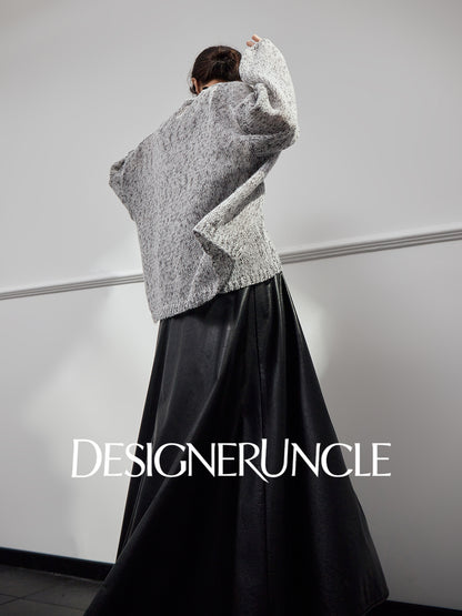 DGU "Molan" dark gray new lazy wind versatile high-end two-piece set - William.