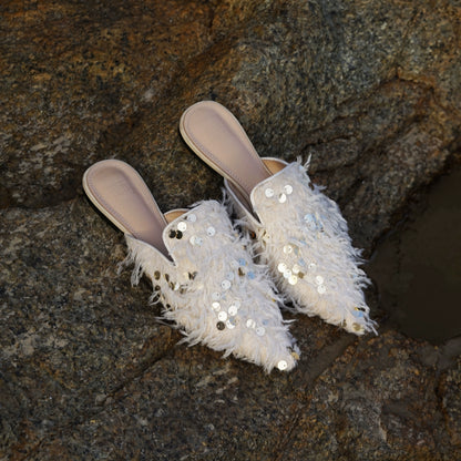 B-FEI casual semi-support Chinese mules-LINA.