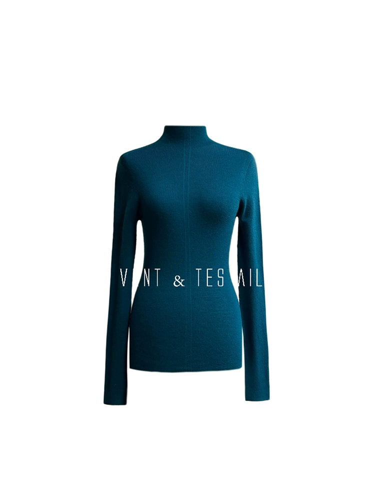 LE VENT&TES AILES seamless Yangtze yarn wool high-neck knit turtle neck-FEY