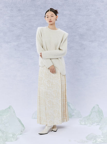 HECO Winter Warm Raccoon Fleece Wool Knitwear Sweater Women - side.