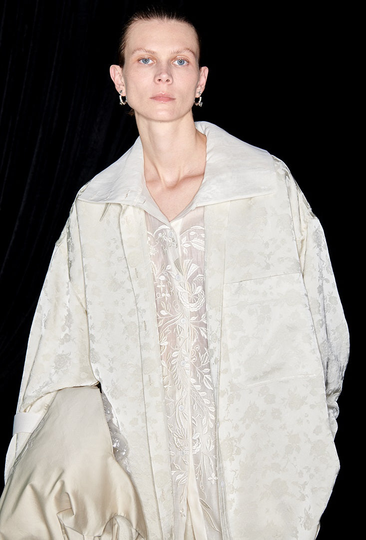 M essential Mackay designer Jacquard cool oversized shirt - sieive.