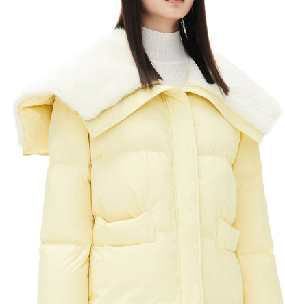 YES BY YESIR autumn women's versatile lapel quilt down jacket - Jialls