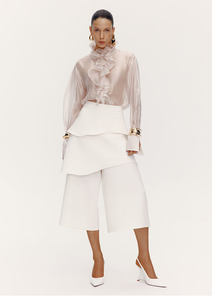 ATELIER MISS LU Court Wind Pleated Design Shirt Top - AUDIT