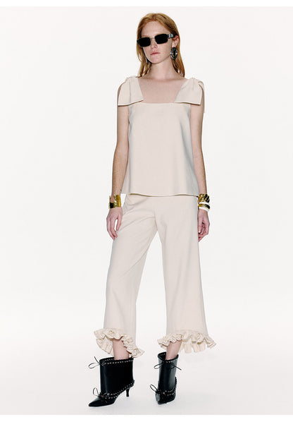 ATELIER MISS LU Styling Bow Design A-Line Top - NERVE.