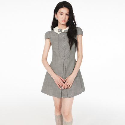 FAME bow houndstooth dress - ALEXANDER