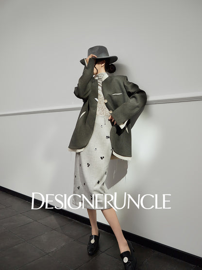 DGU|Twilight Mountain Gray New High-End Loose Slimming Versatile Blazer - Stephan.