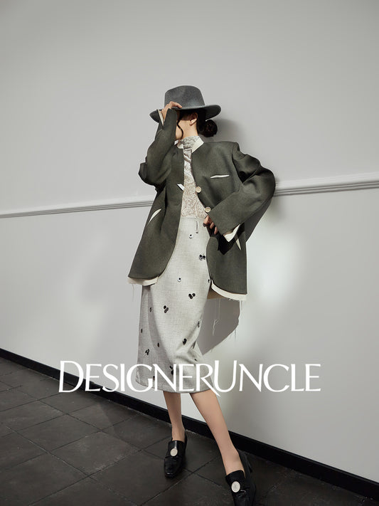 DGU|Twilight Mountain Gray New High-End Loose Slimming Versatile Blazer - Stephan.