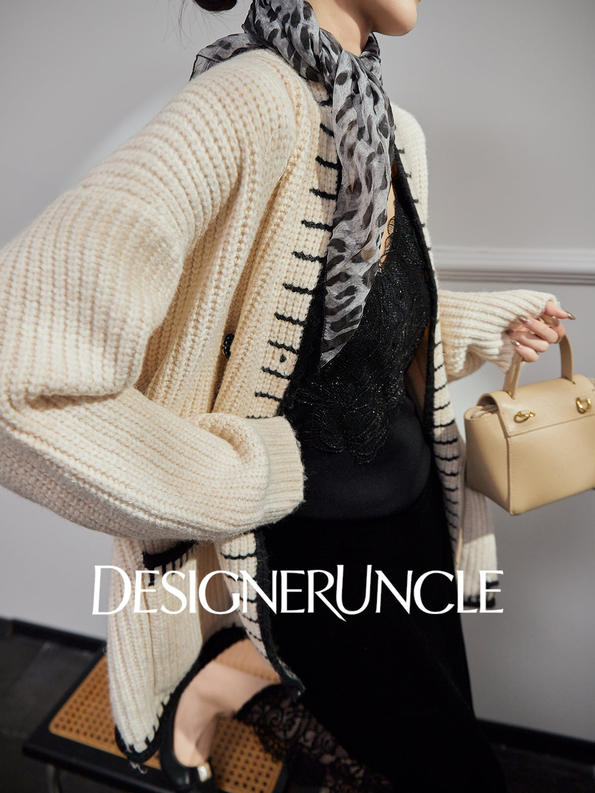 DGU|Gray sweater new design sense niche loose and lazy knitted top jacket - CONSTANT.