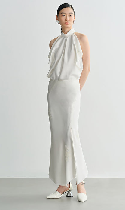 COMME MOI Lv Yan Designer Summer Women's Small Stand Collar Floater Top - ALTER.